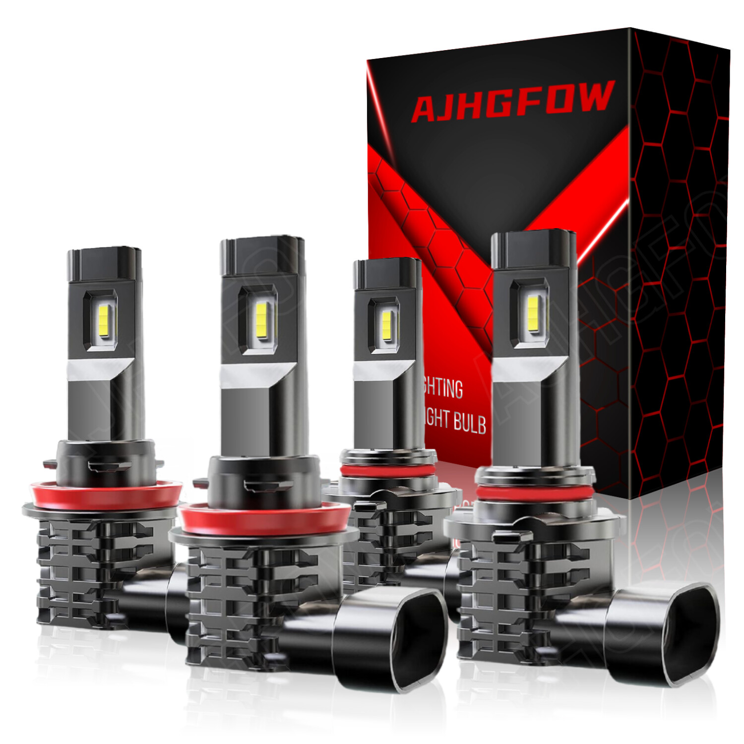 H11 9005 LED Headlight High Low Beam Bulbs Ultra Bright Kit 6000K White 72000LM