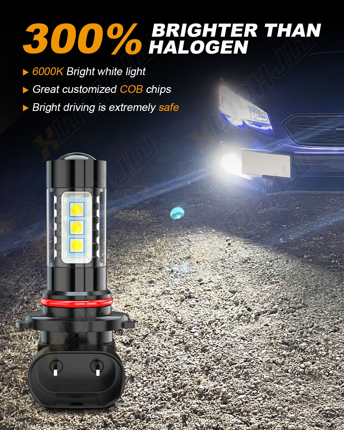 For Chrysler Aspen 2007-2009 Combo 9008 H13 9145 LED Headlight Fog Light 4 Bulbs