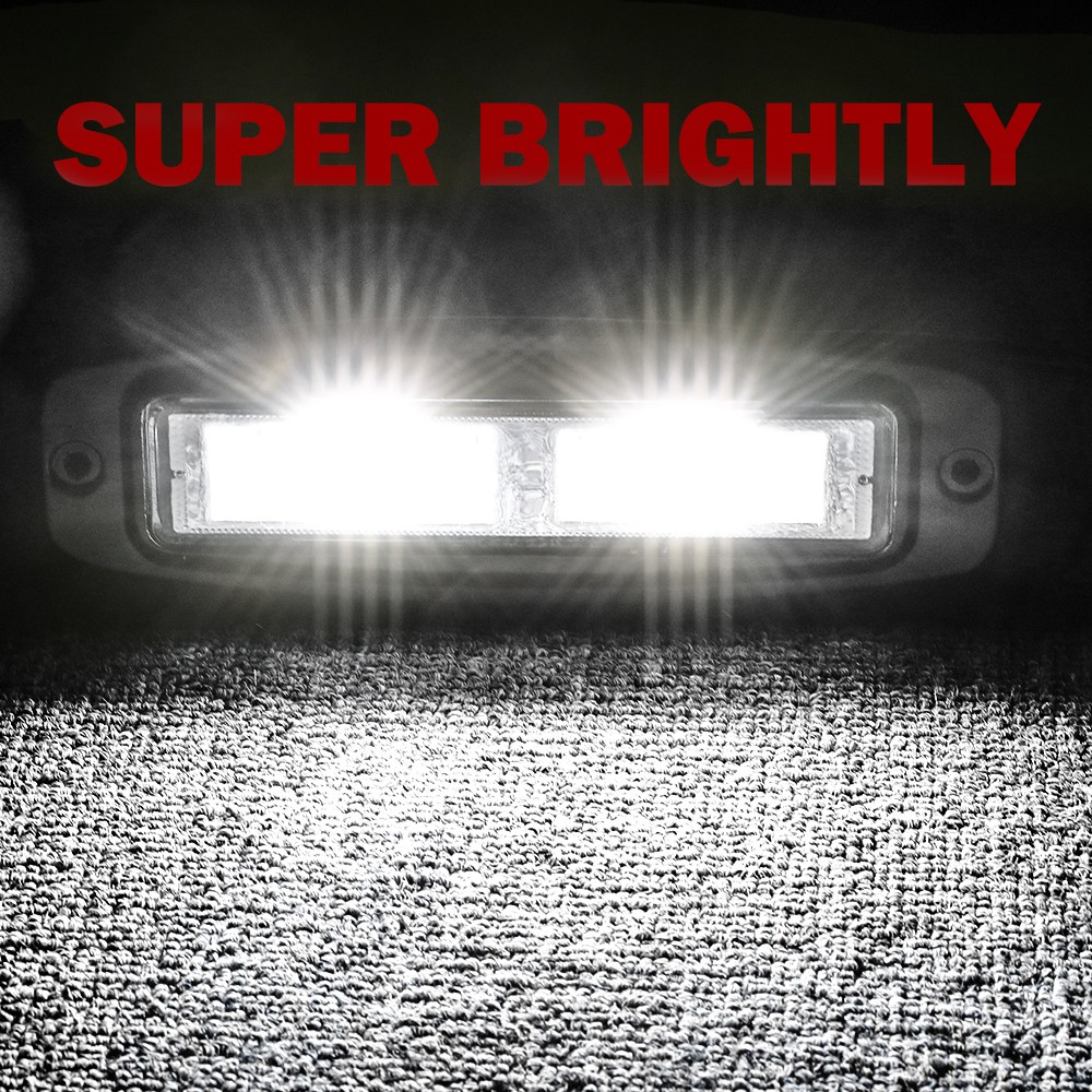 2x 7″ 160W Flush Mount LED Work Light Bar Spot Flood Driving Reverse OffRoad 4WD