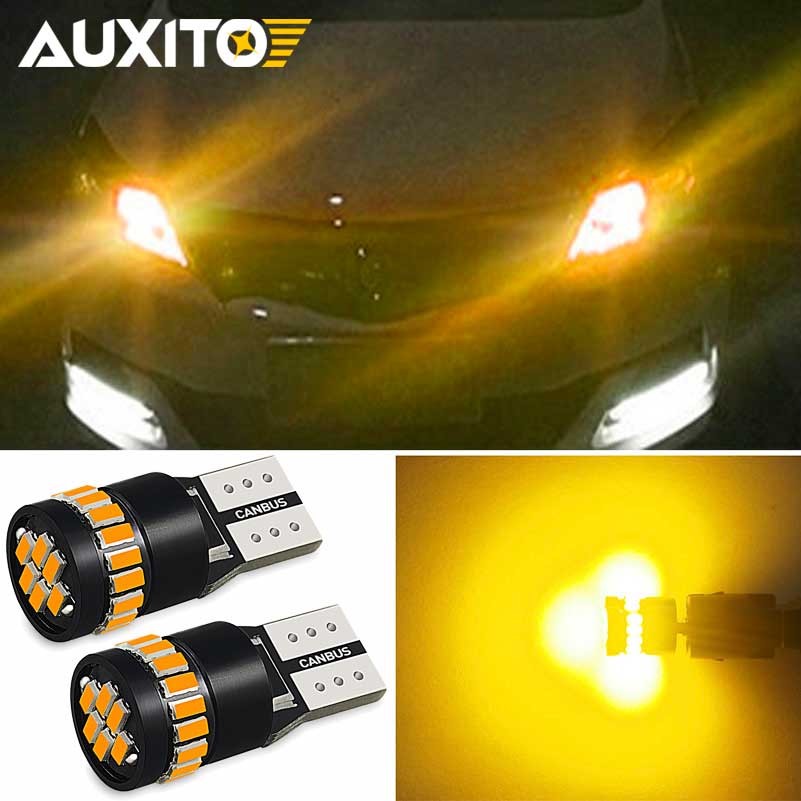 T10 LED Front Side Marker Light Bulbs 194 2825 for Nissan Sentra 1982-2019 AMBER