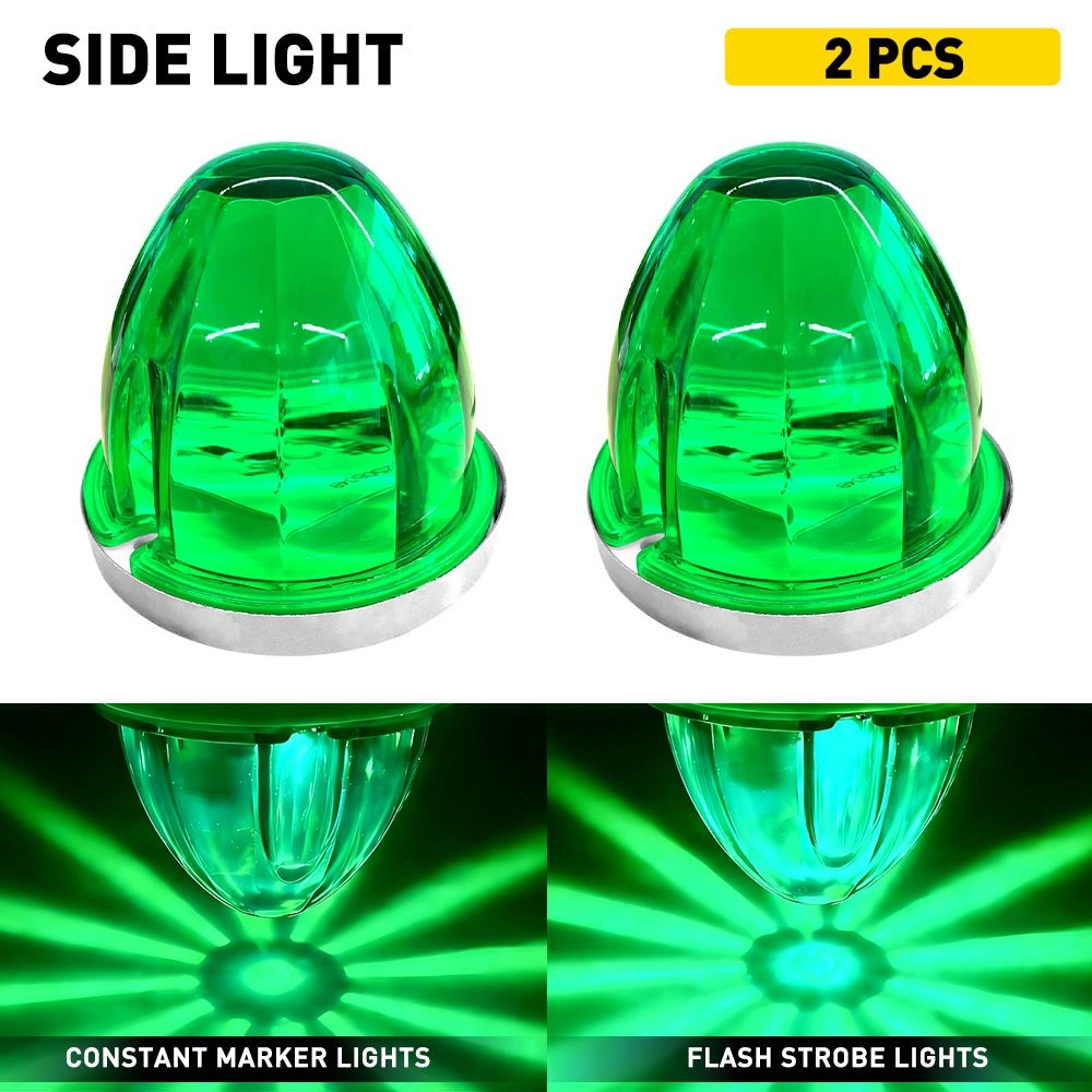 2x LED Watermelon Light Truck Trailer Side Marker Clearance Turn Signal Lamp EI