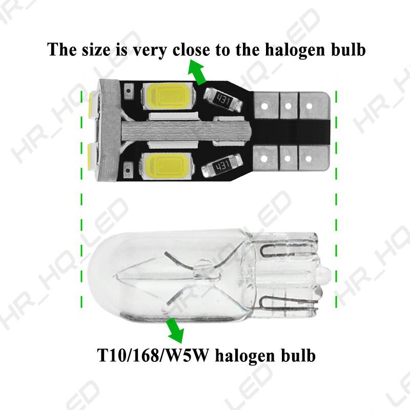 2 Xenon White 168 W5W LED License Plate Light Bulbs for Toyota Corolla 1998-2022