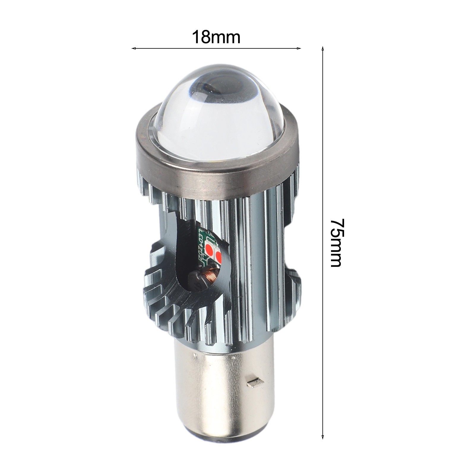 LED Headlight with Aviation Aluminum White Yellow Lens Red Blue for P15D
