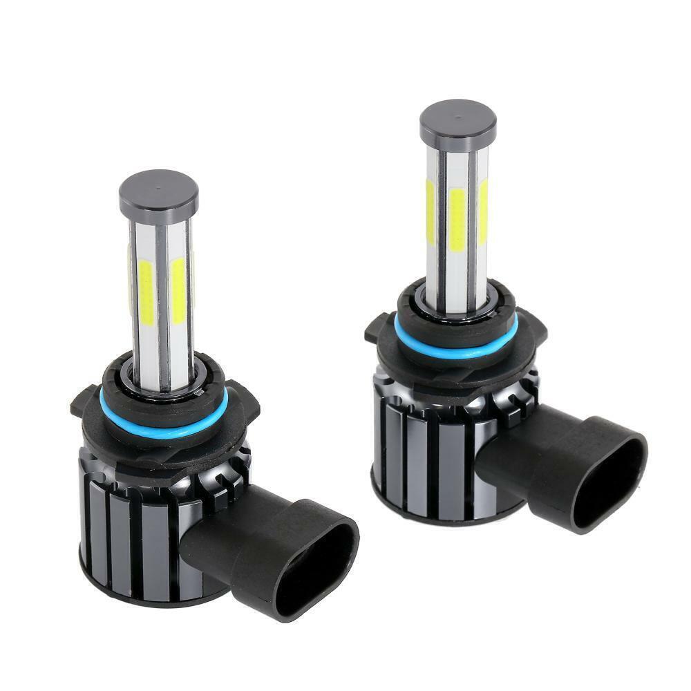 6-sides 9006 HB4 LED Headlight Bulbs High/Low Beam Super Bright White Kit 2PCS