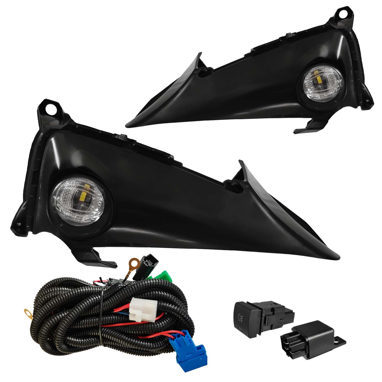For 2019-2022 Toyota Corolla Hatchback Bumper LED Fog Lights Lamps w/Switch Set
