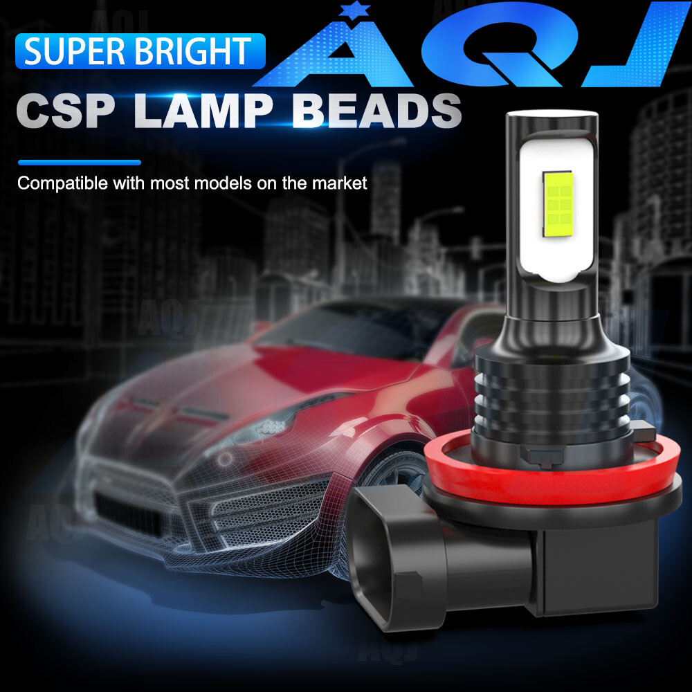 4x H11 H9 LED Headlight Super Bright Bulbs Kit 8000K blue 330000LM High/Low Beam