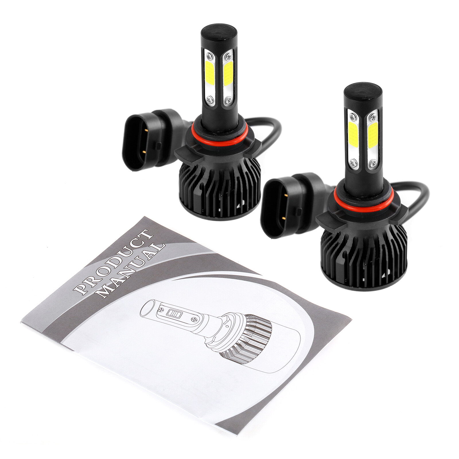 2/4/6-sides 9012 LED Headlight Bulbs Kit High Low Beam Super Bright 6500K White