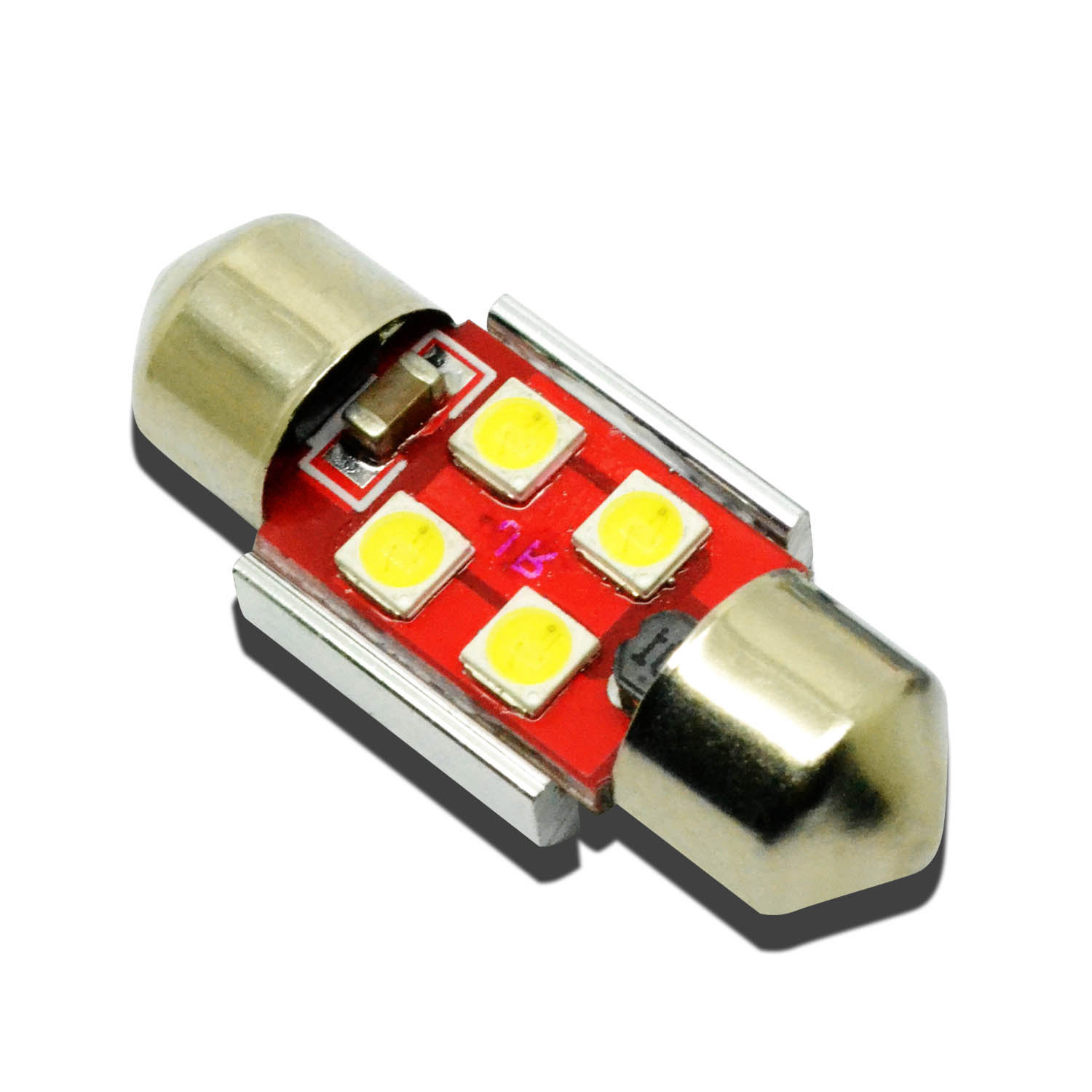 Alla Lighting 800LM 3030 LED Dome Map Trunk Light Festoon Bulb DE3175,White,4x