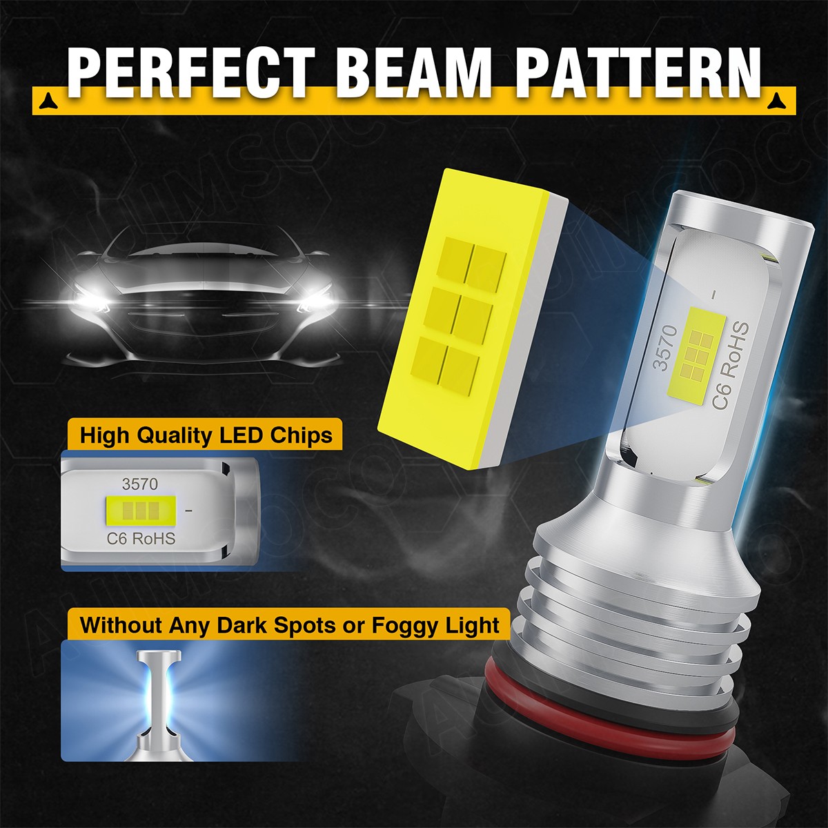 For Chevrolet Avalanche 2500 2002-2006 LED Headlight + Fog Light Bulbs Combo