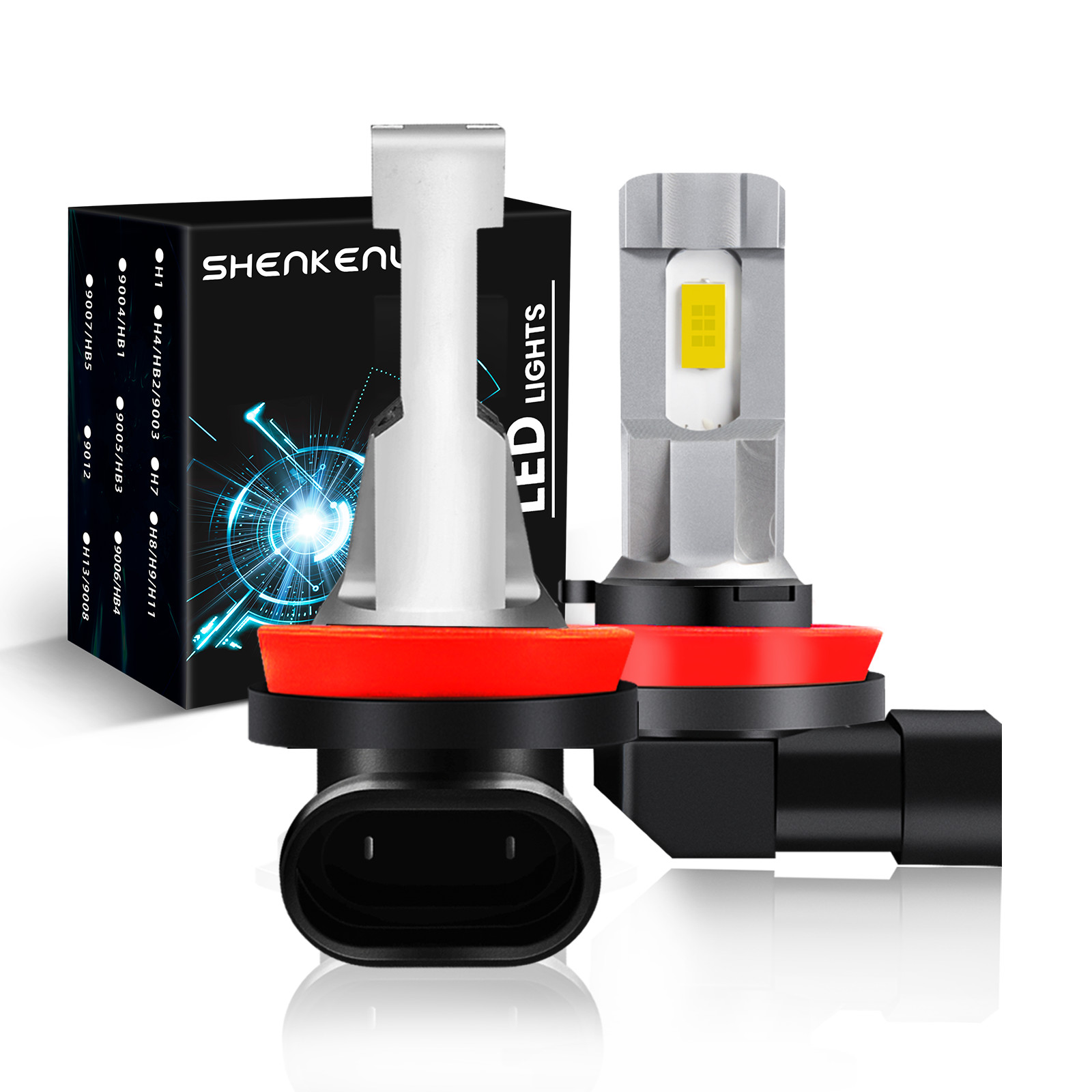 H11 H16 H8 LED Headlight Bulbs Low Beam or Fog Light Wireless Cool White SKN