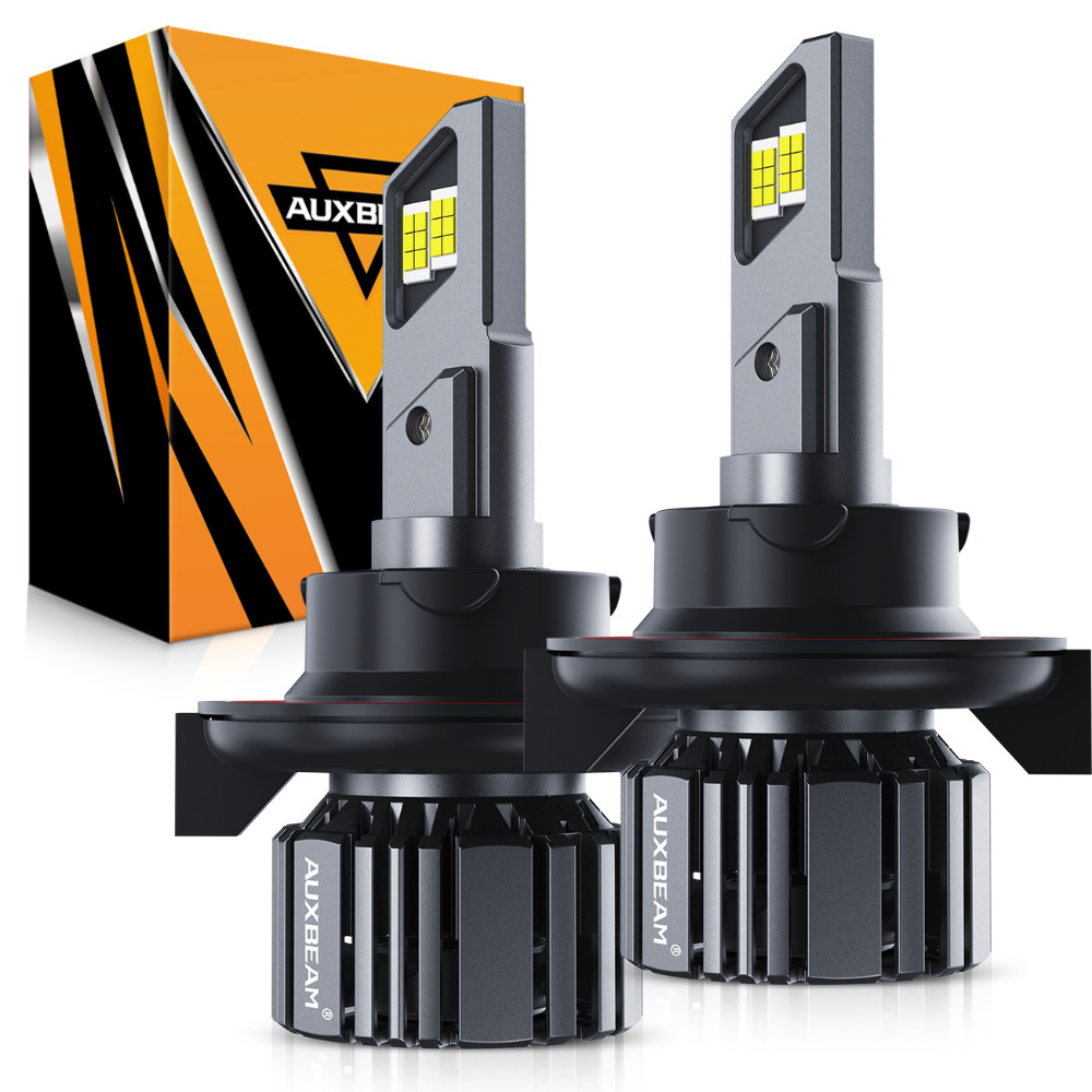 AUXBEAM H13 9008 Canbus LED Headlights Bulbs Light Hi-Low Beam 6500K White Kits