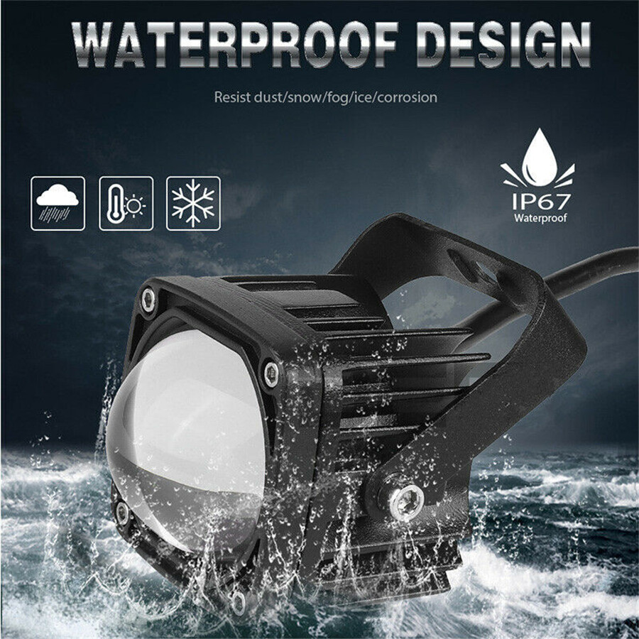 Pickup/Wagon Work Driving Light White ＆ Yellow Aluminum Housing Waterproof