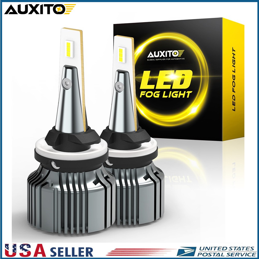AUXITO LED Fog Light Bulbs 880 886 898 Clear Cool White 6500K 3000LM Upgrade D