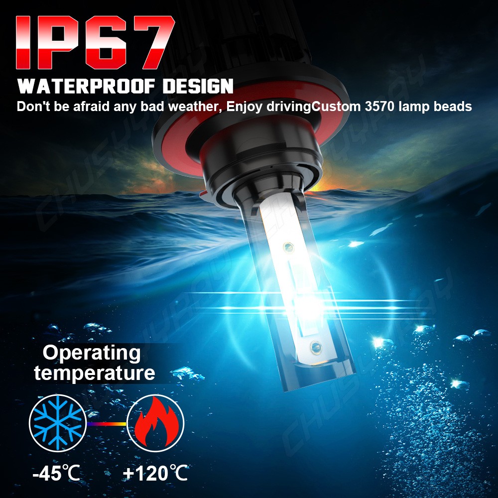 2PCS H13 LED Headlight Bulbs Kit 100W 80000LM High & Low Beam Super Bright BLUE