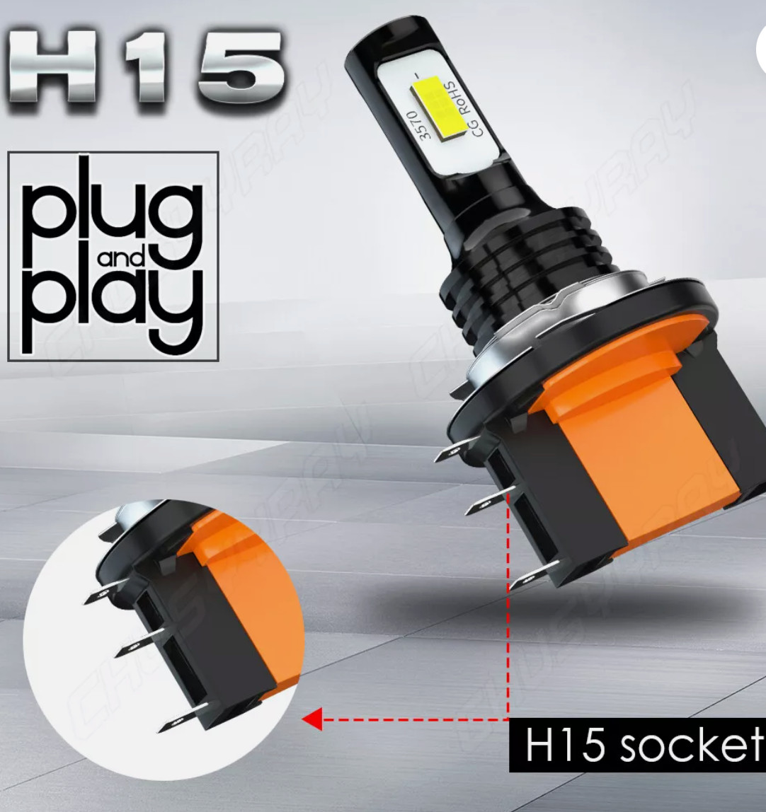 H15 LED Headlight High Beam DRL Bulbs For Mercedes-Benz 2500 2019-2020