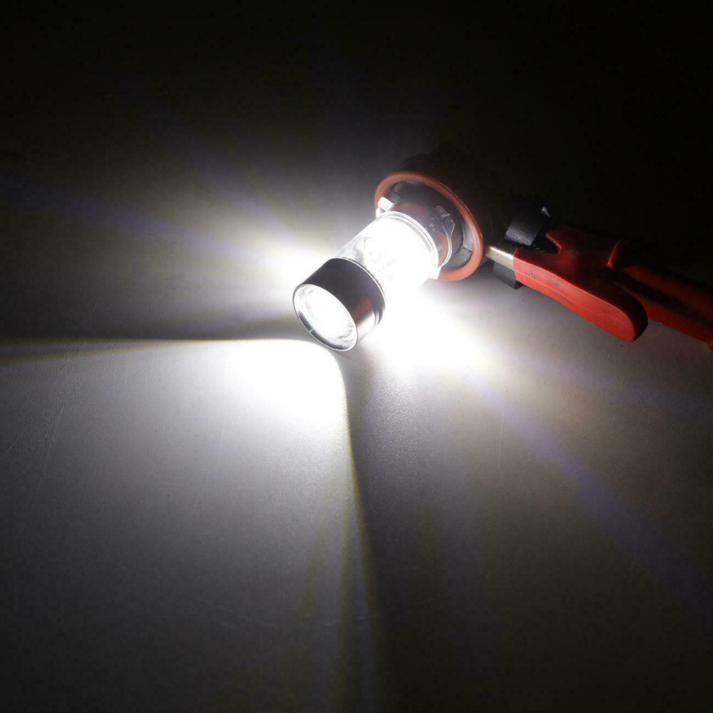 2xH11 H8 LED Bulbs 6000K 100W White Super Bright Fog Light DRL Light High Power