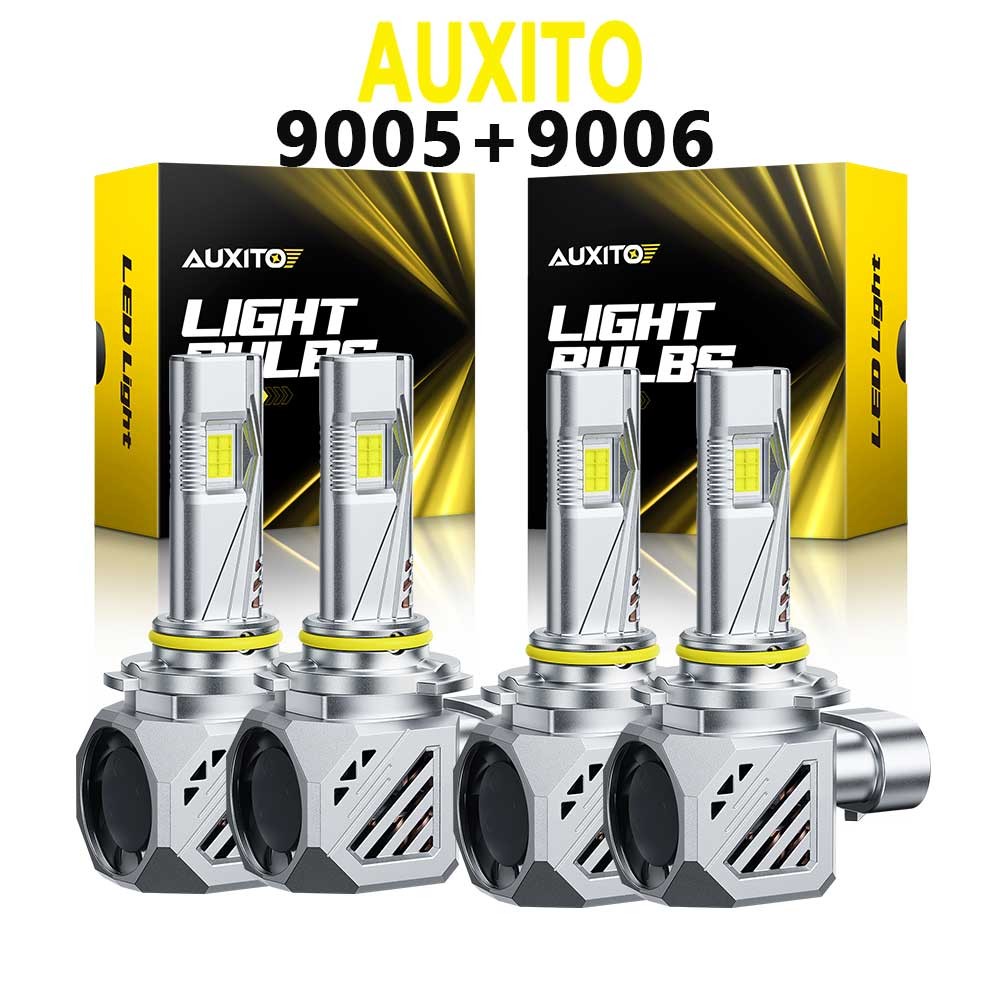 AUXITO LED Headlight Bulbs Conversion Kit 9005 9006 6500K White High Low Beam A3
