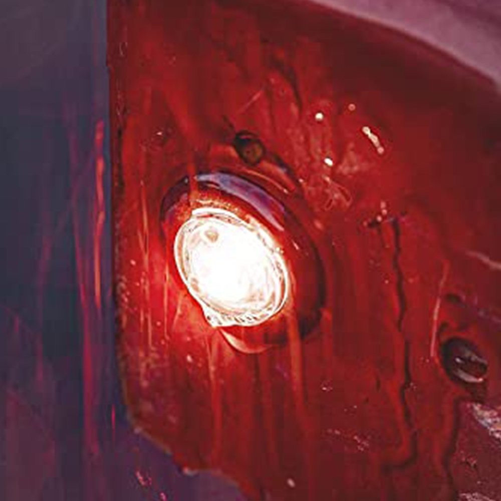 Red Marker Lights 3/4″ LED Truck Trailer Round Clearance Side Light Super Bright