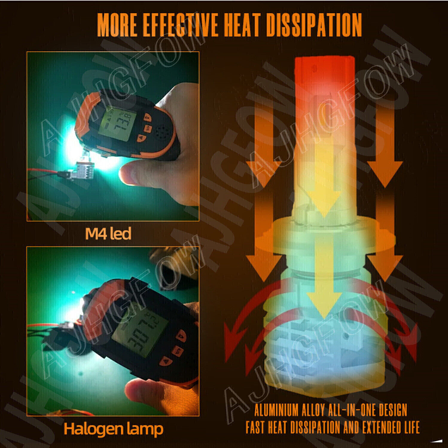 Combo 9005+H11 LED Headlight Super Bright Bulbs Kit White 720000LM High/Low Beam