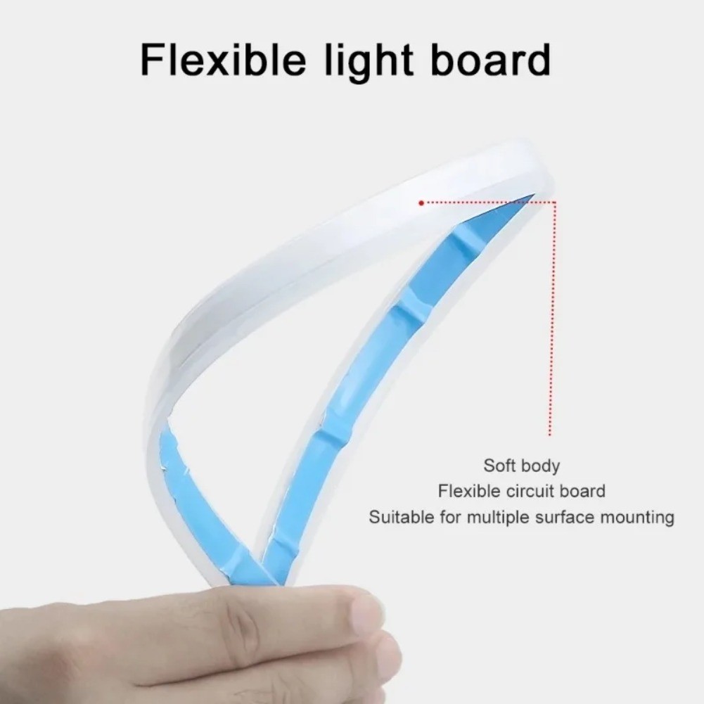 LED Daytime Running Lights Start Scanning Flow Strip Turning Dual Color Light