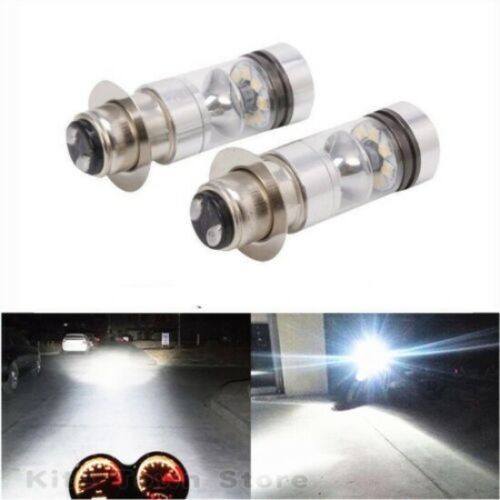 2PCS H6 100W LED Headlight Bulbs For Yamaha YFZ450 2004-2009 6000K White