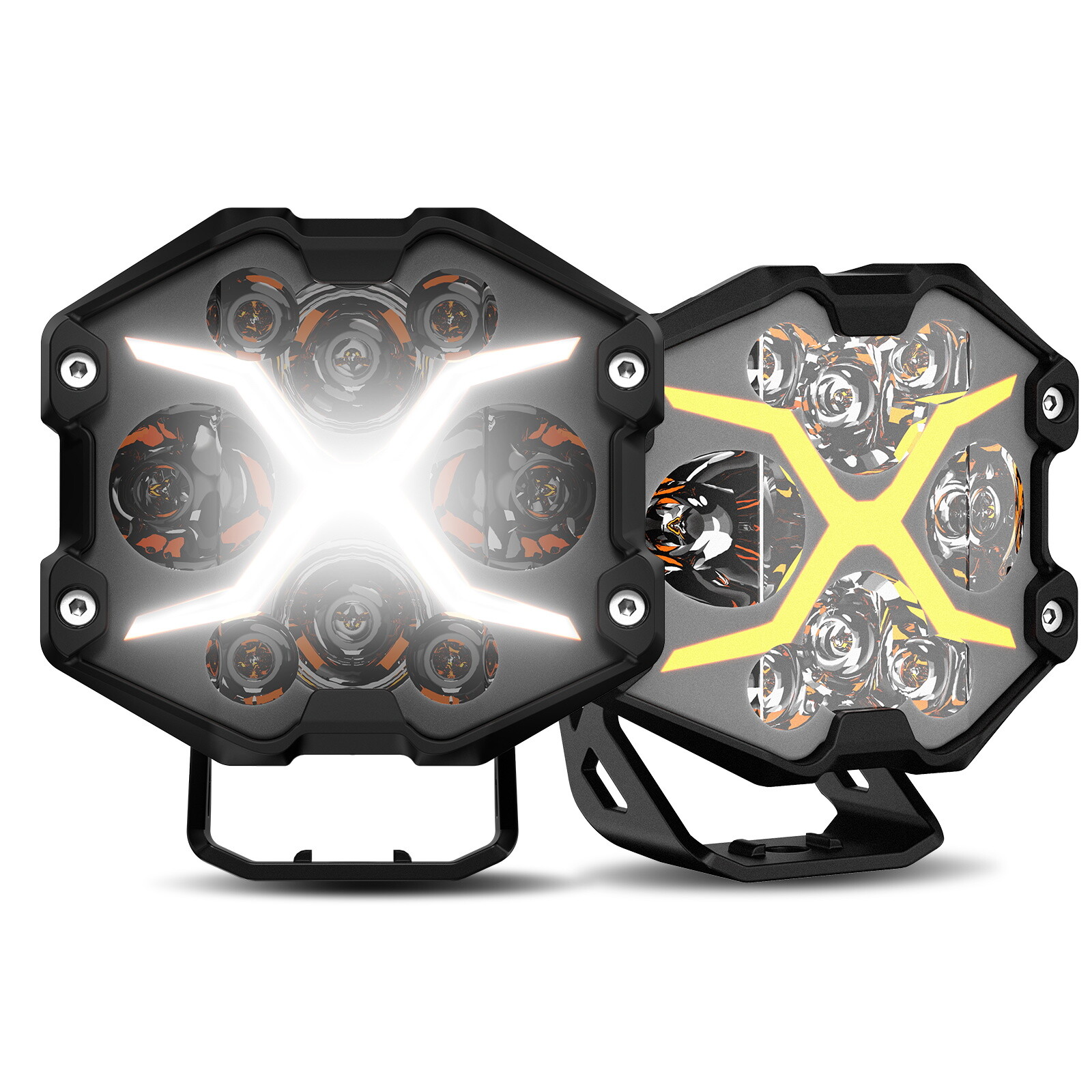 NOVSIGHT 4in. LED Off Road Driving Lights Bright Lamp with Special X-Line Design