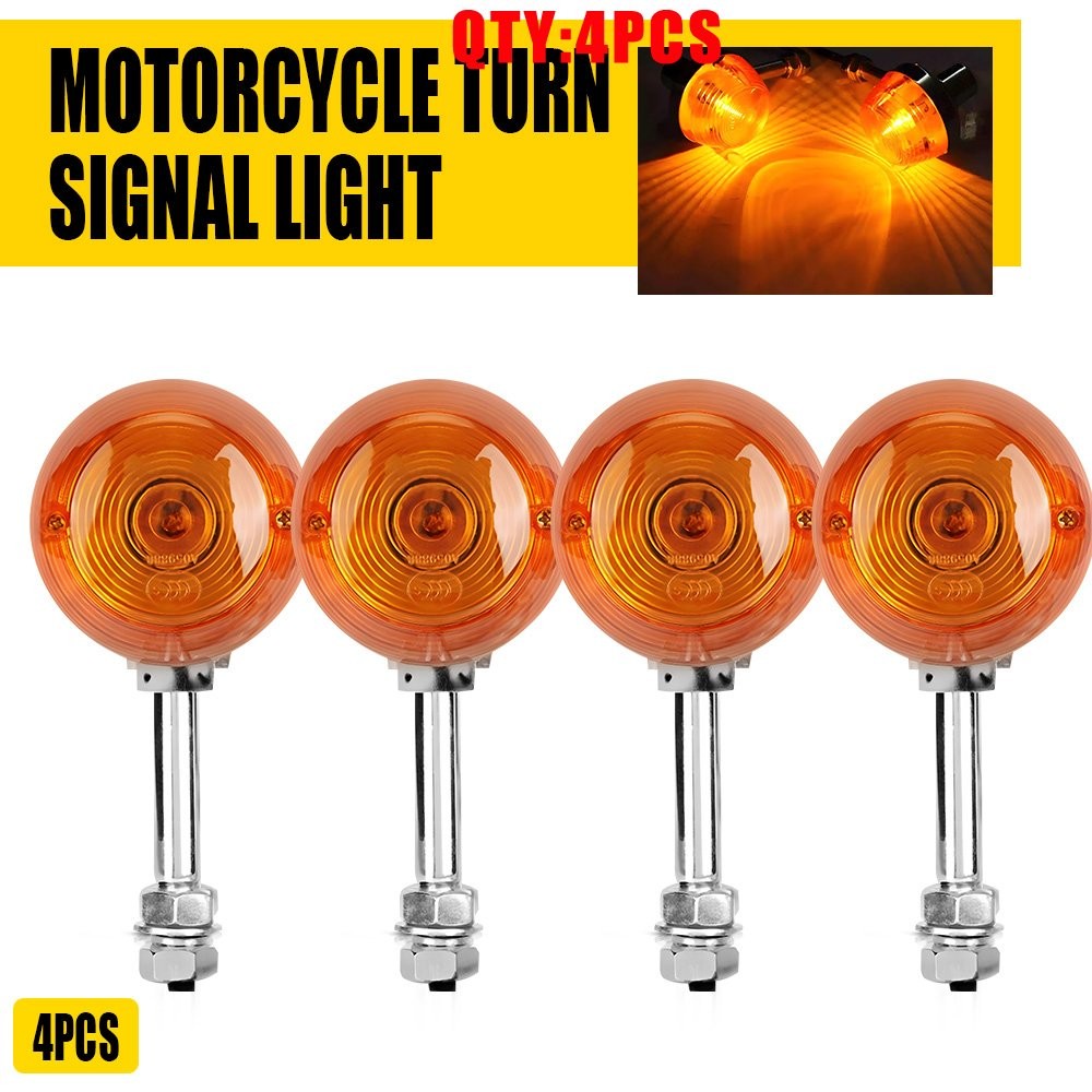 Motorcycle 10mm Hole Fairing Turn Signal Light Blinker Indicator For Harley 4X