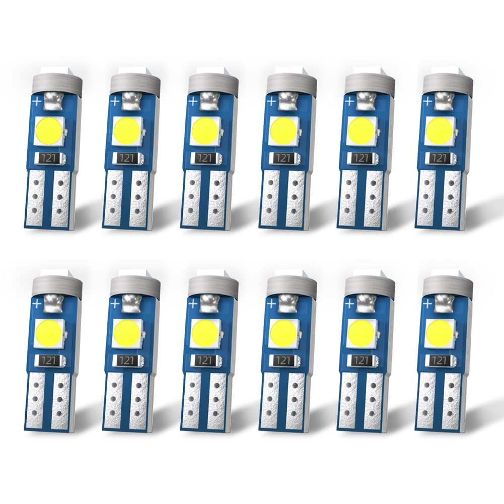 Nanpoku T5 LED Bulbs 74 73 37 2721 Bulb for Auto Car color, white