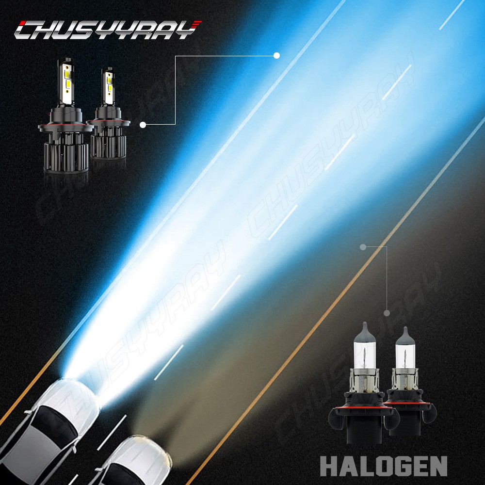 2PCS H13 LED Headlight Bulbs Kit 100W 80000LM High & Low Beam Super Bright BLUE
