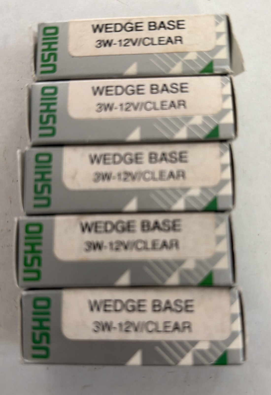 Lot of 5 USHIO Satco S6969 3W-12V Clear Wedge S6968 Mini Automotive Light Bulb