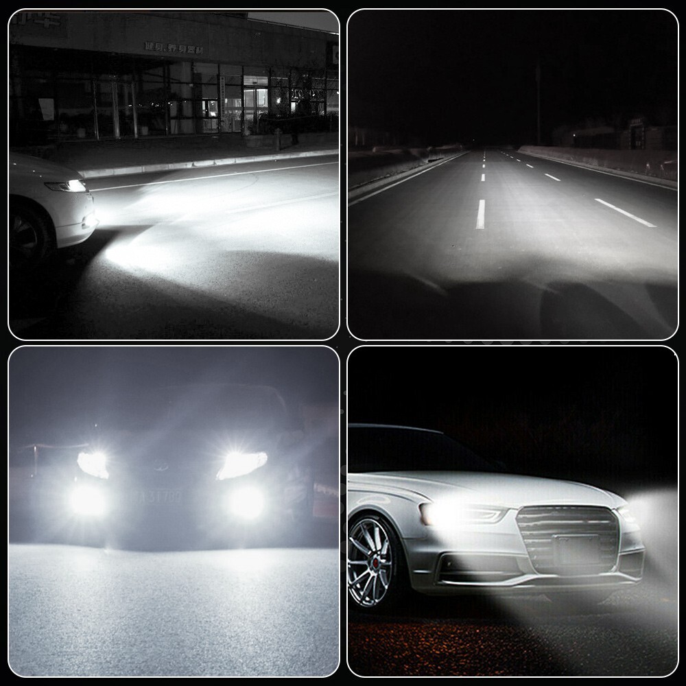 H13 9008 LED Headlight Bulbs Kit High Low Beam 6500K Super Bright White 720000LM