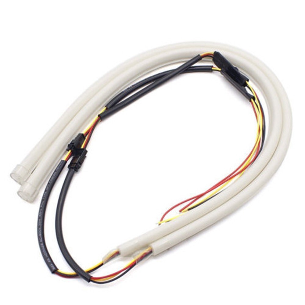 23.6″ Flexible Switchback DRL Light Strip Amber Flow Turn Signal Car Headlights