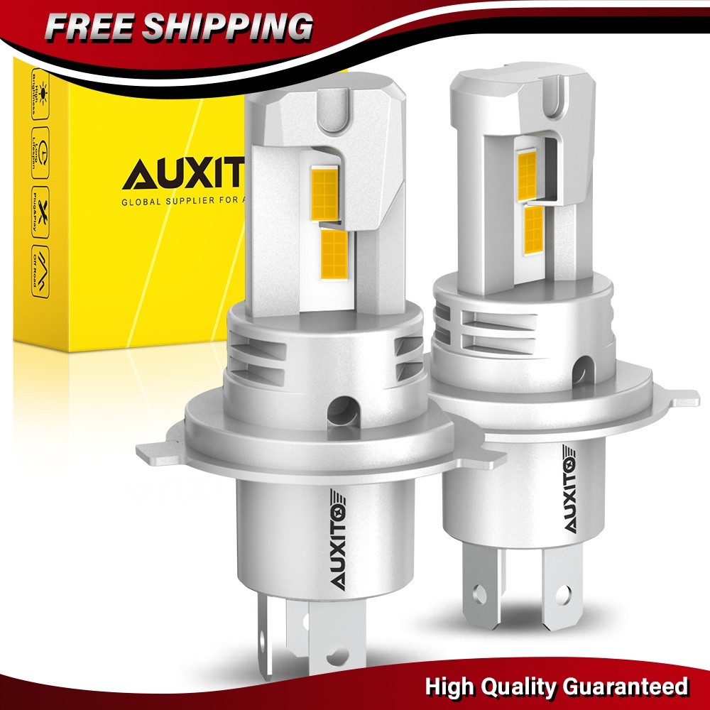 2X H4 9003 LED Headlight Bulbs High/Low Beam 800% Brighter 3000K Amber Yellow