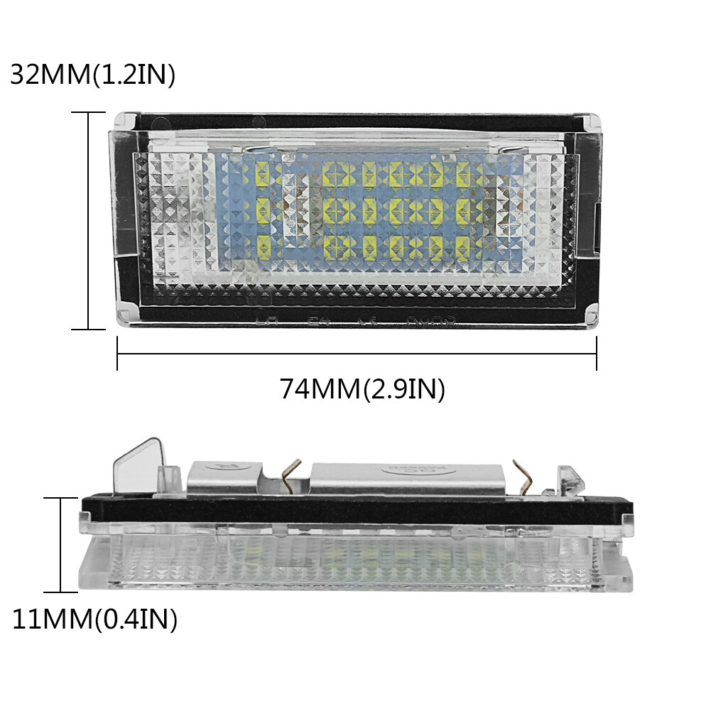 LED License Number Plate Lights White Lamp For BMW 3Series E46 4D 1998-2005