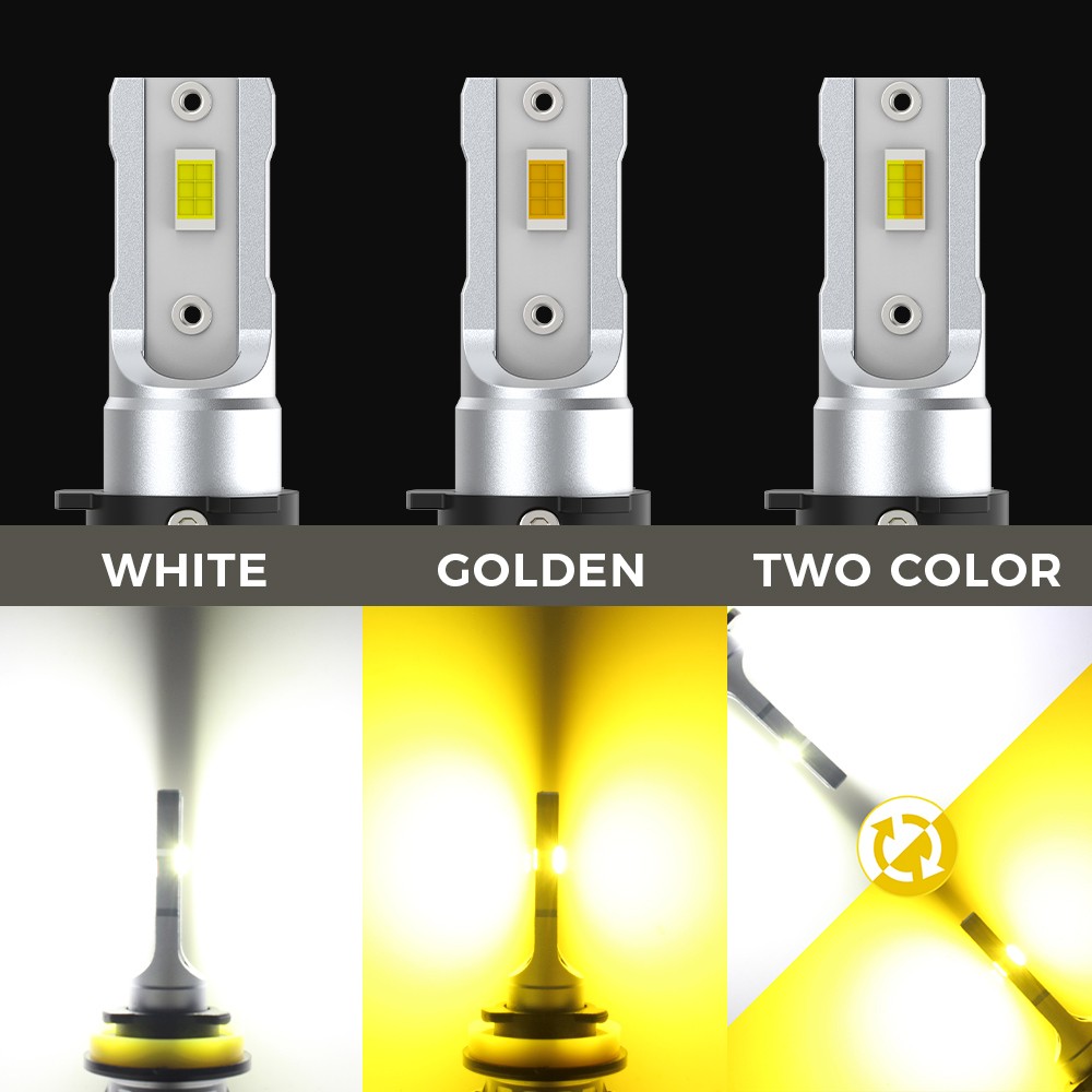 2x 880 881 LED Bulbs Fog Driving Light White / Yellow / Switchback Dual Color