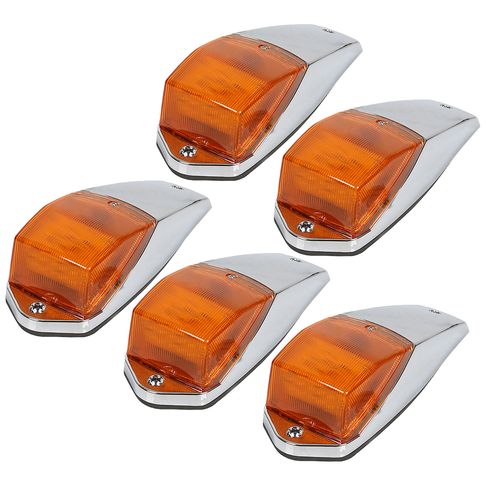 5 PCS 31LED Amber Marker Lights For Peterbilt Kenworth Freightliner Top Roof Cab