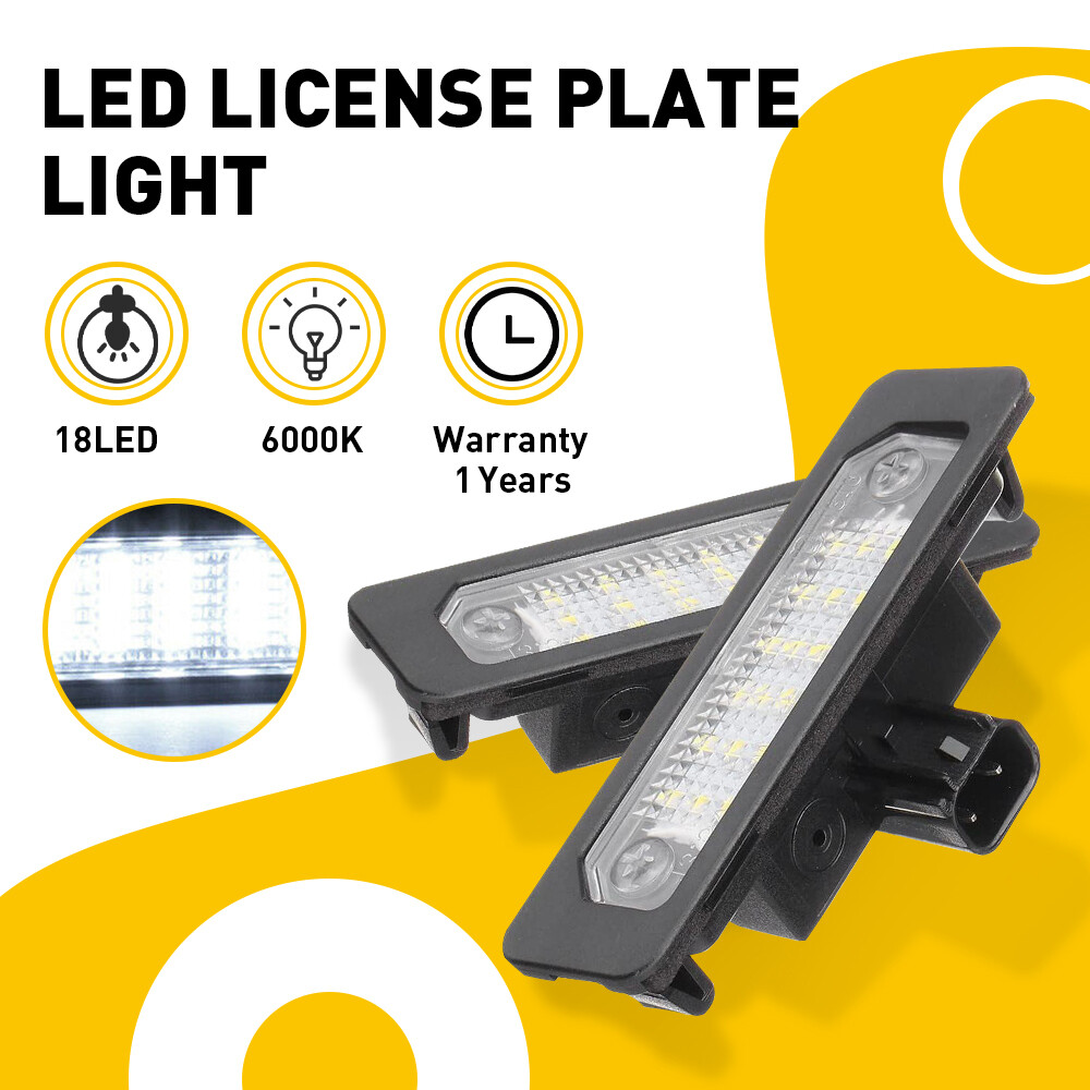 For Lincoln MKS MKT MKX MKZ White LED License Plate Light Tag Lamps 6000K Bright