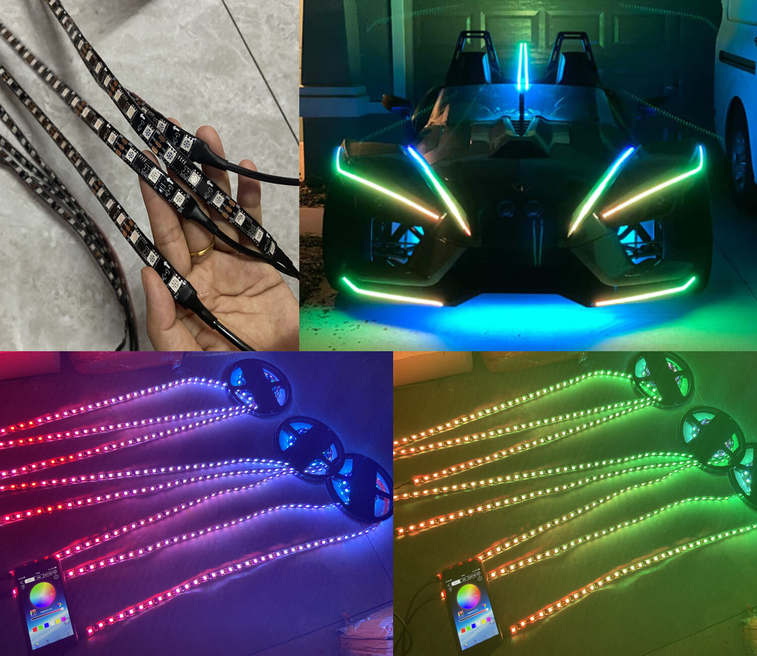 Smoked Full Tinted Black PCB Strips Dream Color CHASING 4FT 6.5FT 16.5FT Lights