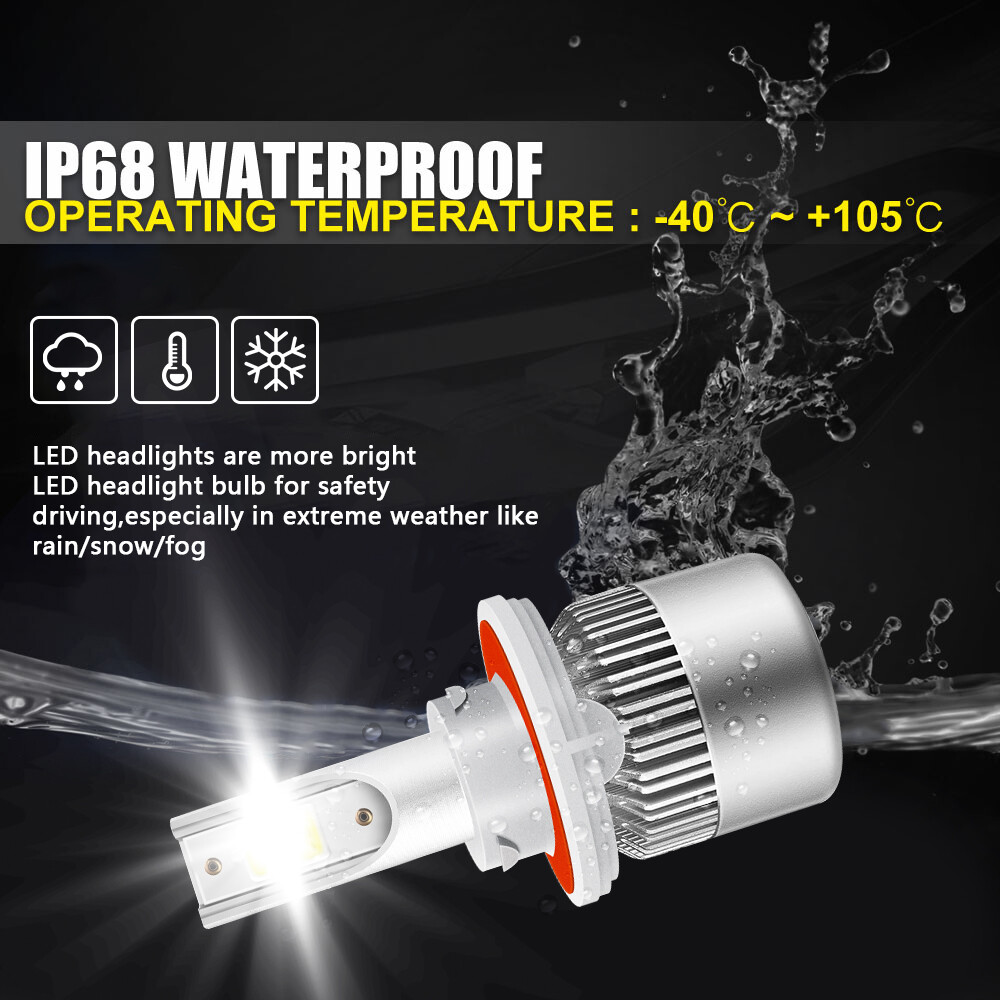 For Chrysler Aspen 2007-2009 Combo 9008/H13+9145 LED Headlight + Fog Light Bulbs