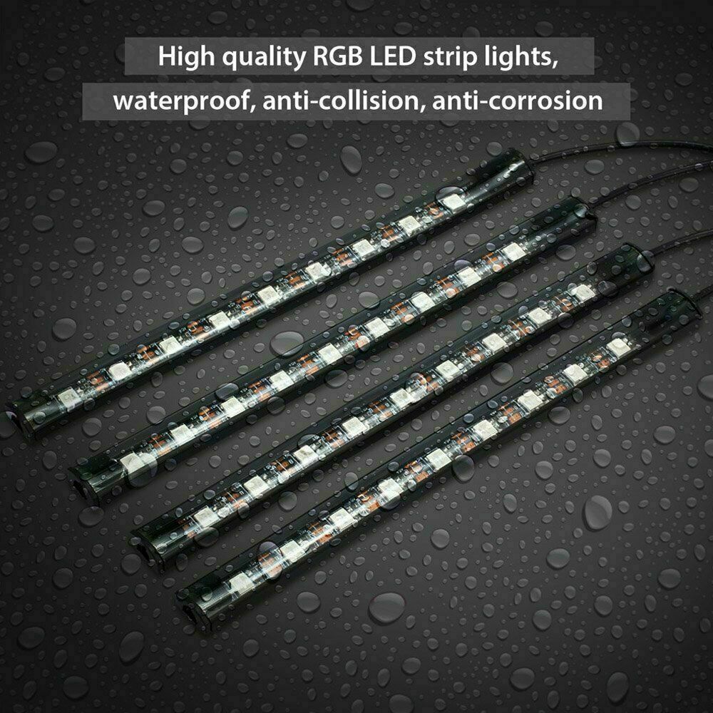 RGB LED Car Interior Floor Decorative Atmosphere Strip Lamp Lights For Lexus
