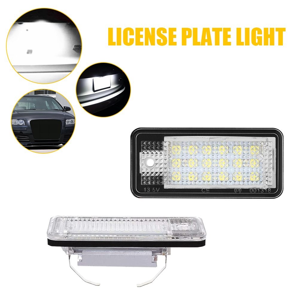 For Audi A3/S3 A4/S4/B6 S6 Q7 A8/S8D3 License LED Plate White Light X2 800LM US