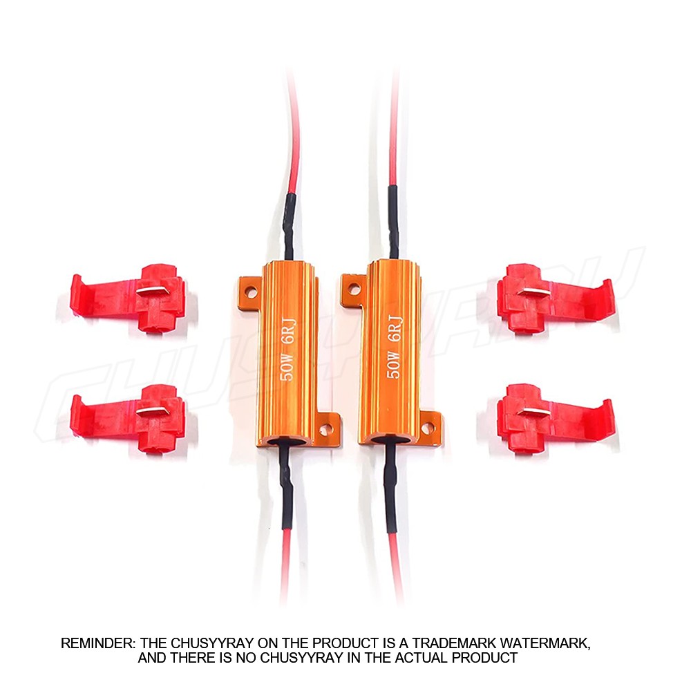 LED Load Equalizer 50W 6Ohm Resistor 7443 Rear Turn Signal Hyper Flash Canceler