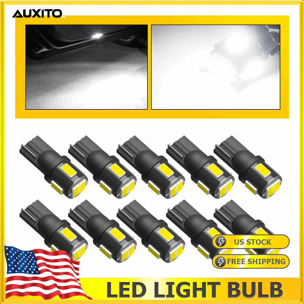 10 White LED Parking Light Bulbs for Toyota Prius SUPER BRIGHT 6000K Error Free