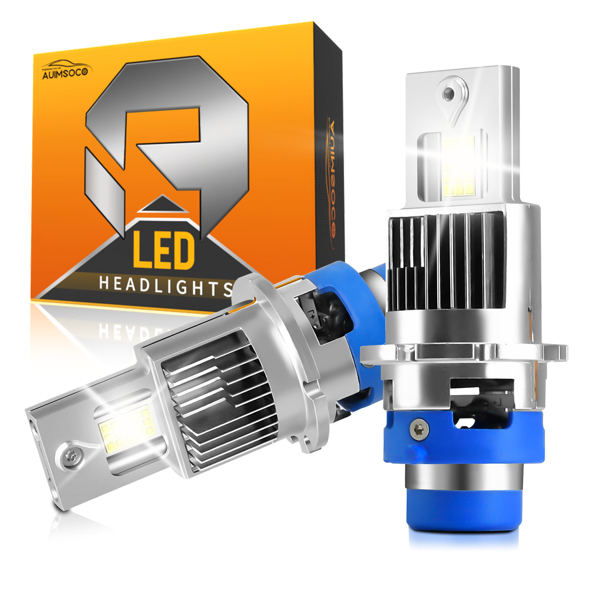 D4S D4R LED Headlights White Super Bright Conversion Kit 6500K 24000LM 2pcs