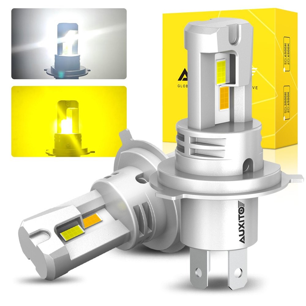 Dual Color H4 9003 Headlights LED Bulb Kit Super Bright Yellow+White Combo EXD