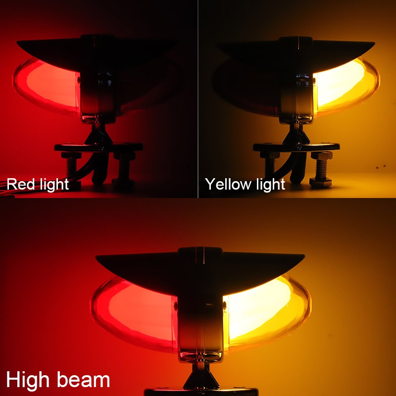 2X Red/Amber LED Semi Truck Trailer Fender Dual Face Marker Turn Signal Lights