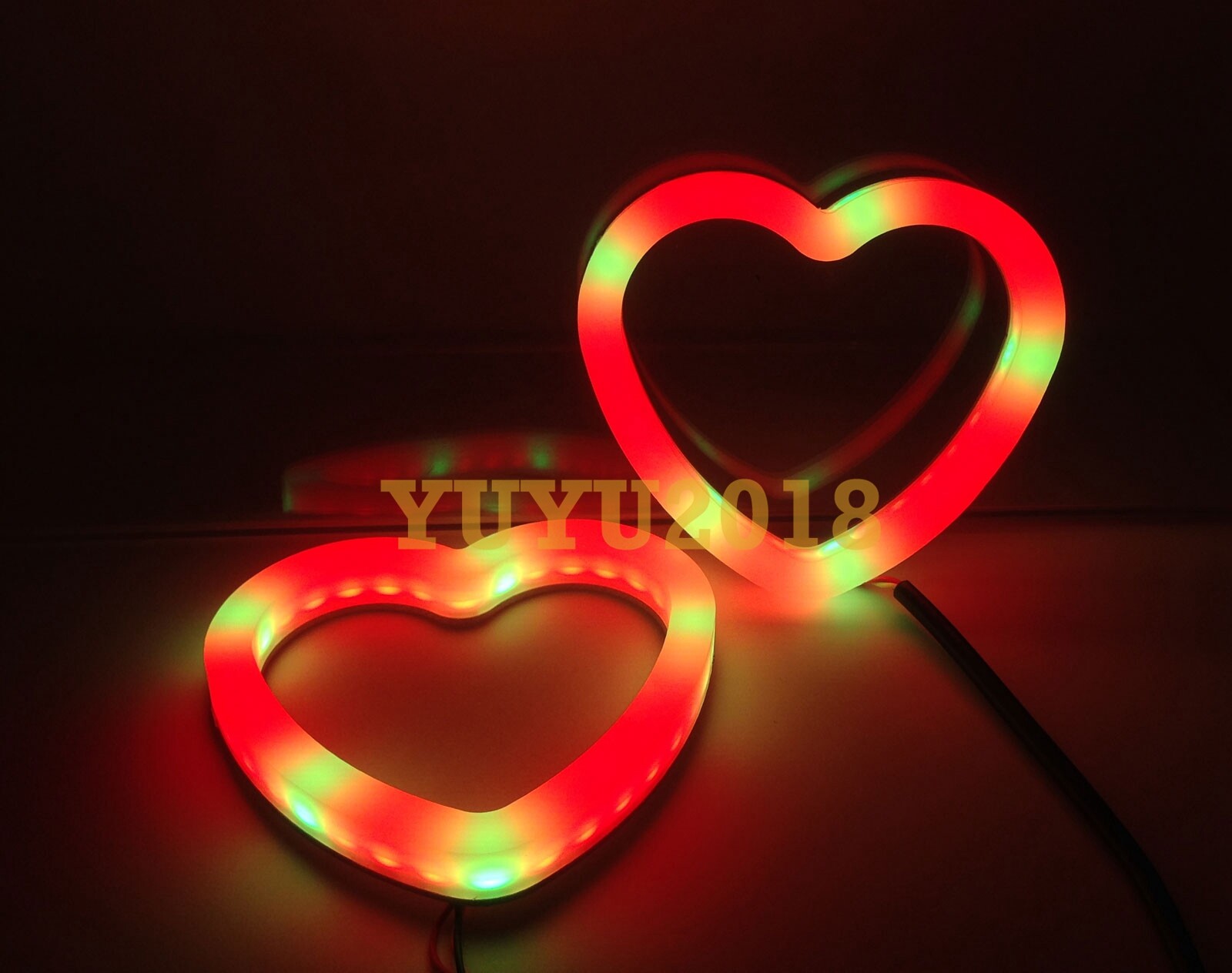 Dream color heart halo ring Flow series Chasing RGB LED Turn Signal DRL lamp
