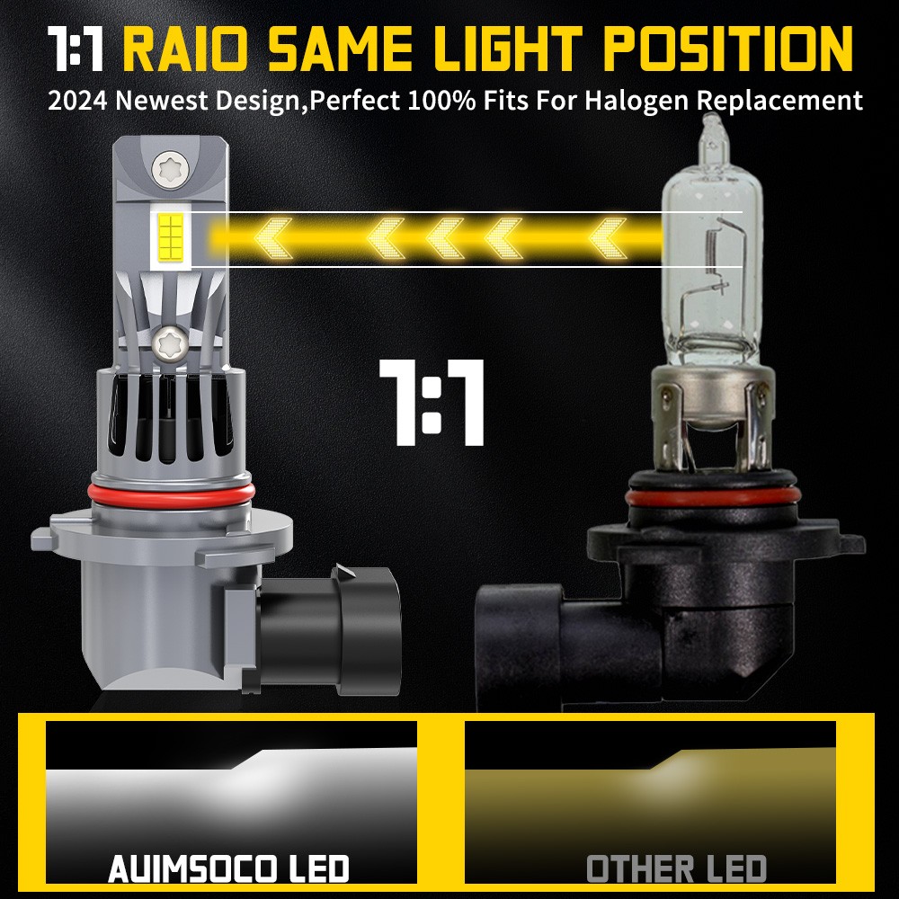 9012 H16 6500K White LED Headlight Kit Hi/Low Beam Fog Light Bulbs Super Bright