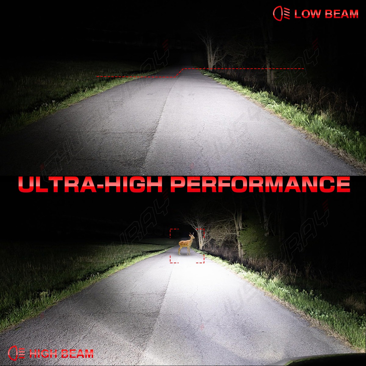 H11 LED Headlight Super Bright Bulbs kit 6000K White 330000LM HIGH/LOW Beam