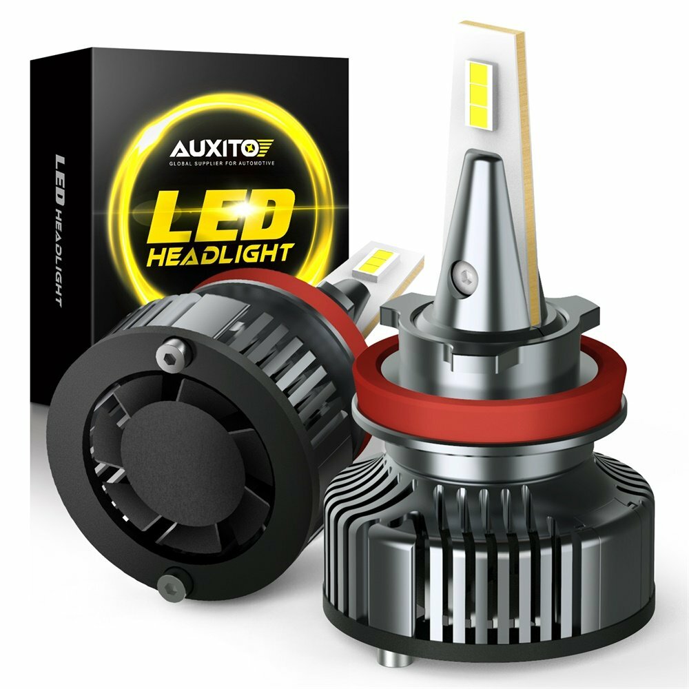AUXITO 16000LM LED H8 H9 H11 Headlight Kit Low Beam Mini Bulb Super White 6500K